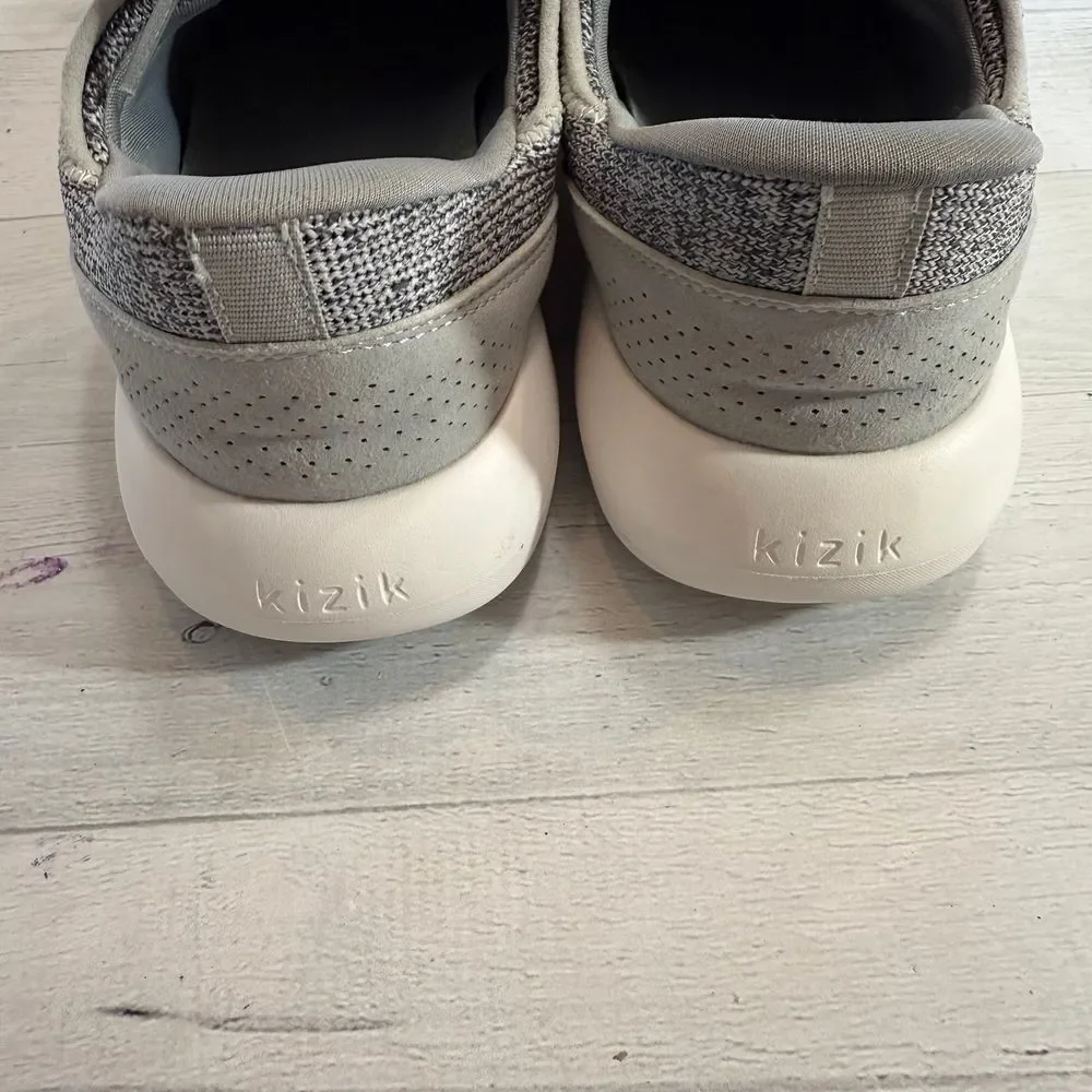 Kizik Madrid Eco-Knit Gray Shoe Hands Free Athletic‎ Sneaker mens 6 women's 7.5